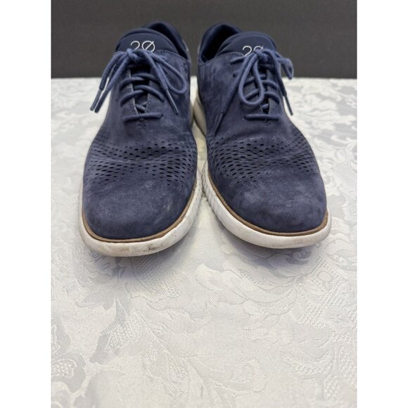 Cole Haan 10.5M 2.Zerogrand Laser Wingtip Oxford Navy Blazer Shoe Comfort C23086 - Picture 3 of 13